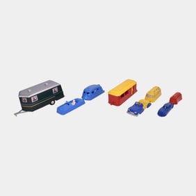 Dimestore Dreams, Thomas Toys, Ideal Vintage Plastic Toy Cars And Trailers