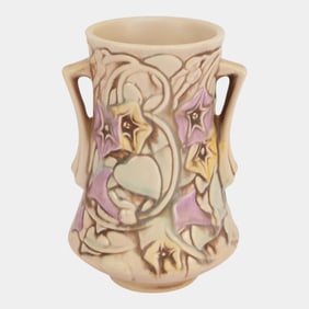 Roseville Morning Glory White 1935 Vintage Art Pottery Ceramic Vase 724-6