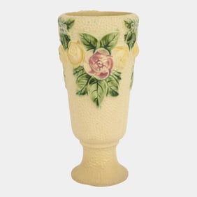 Roseville Rozane 1917 Vintage Art Pottery Ceramic Pedestal Footed Vase