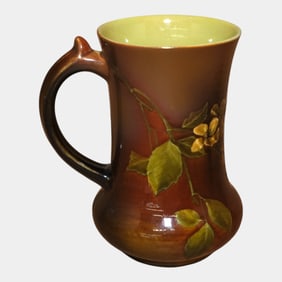 Rookwood 1890 Vintage Art Pottery Standard Glaze Ceramic Floral Mug 461 Abel