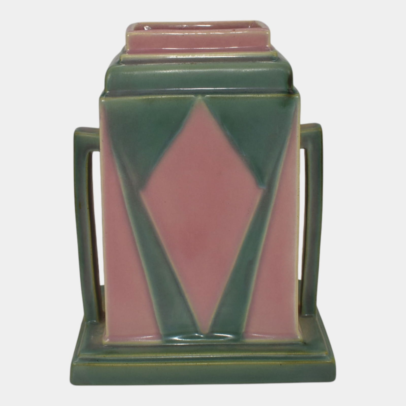 Roseville Futura 1928 Vintage Deco Pottery Jukebox Vase 386-8 (1 of 6)