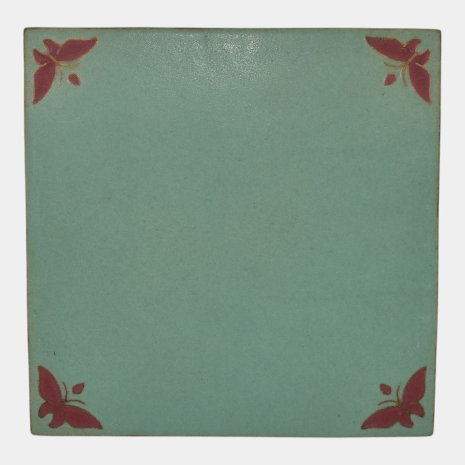 Van Briggle Vintage Art Pottery Teal Butterfly Ceramic Tile: We offer in house shipping on all items. Plus spend $2000 on winning bids on qualified items and your shipping is free. Van Briggle Vintage Art Pottery Teal Butterfly Ceramic Tile Nice arts and craft