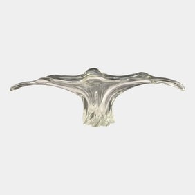 Licio Zanetti Murano Italian Art Glass Vase 27" Wide Centerpiece Sculpture