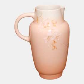 Rookwood 1887 Cameo Glaze Art Pottery Cherry Blossom Ceramic Pitcher Valentien