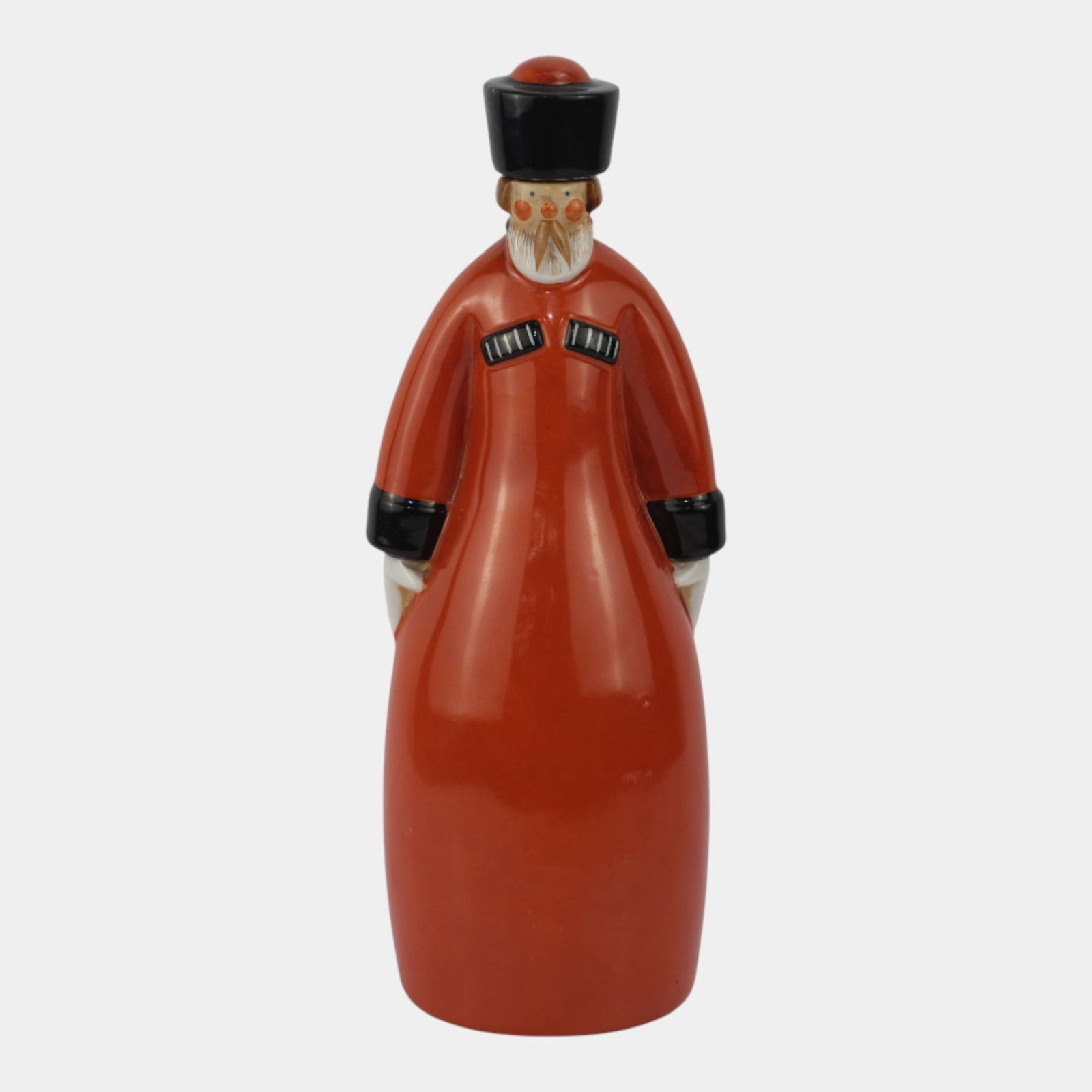 Robj Paris French Art Deco Porcelain Figural Russian Gentleman Corked Jar Bottle (1 of 6)