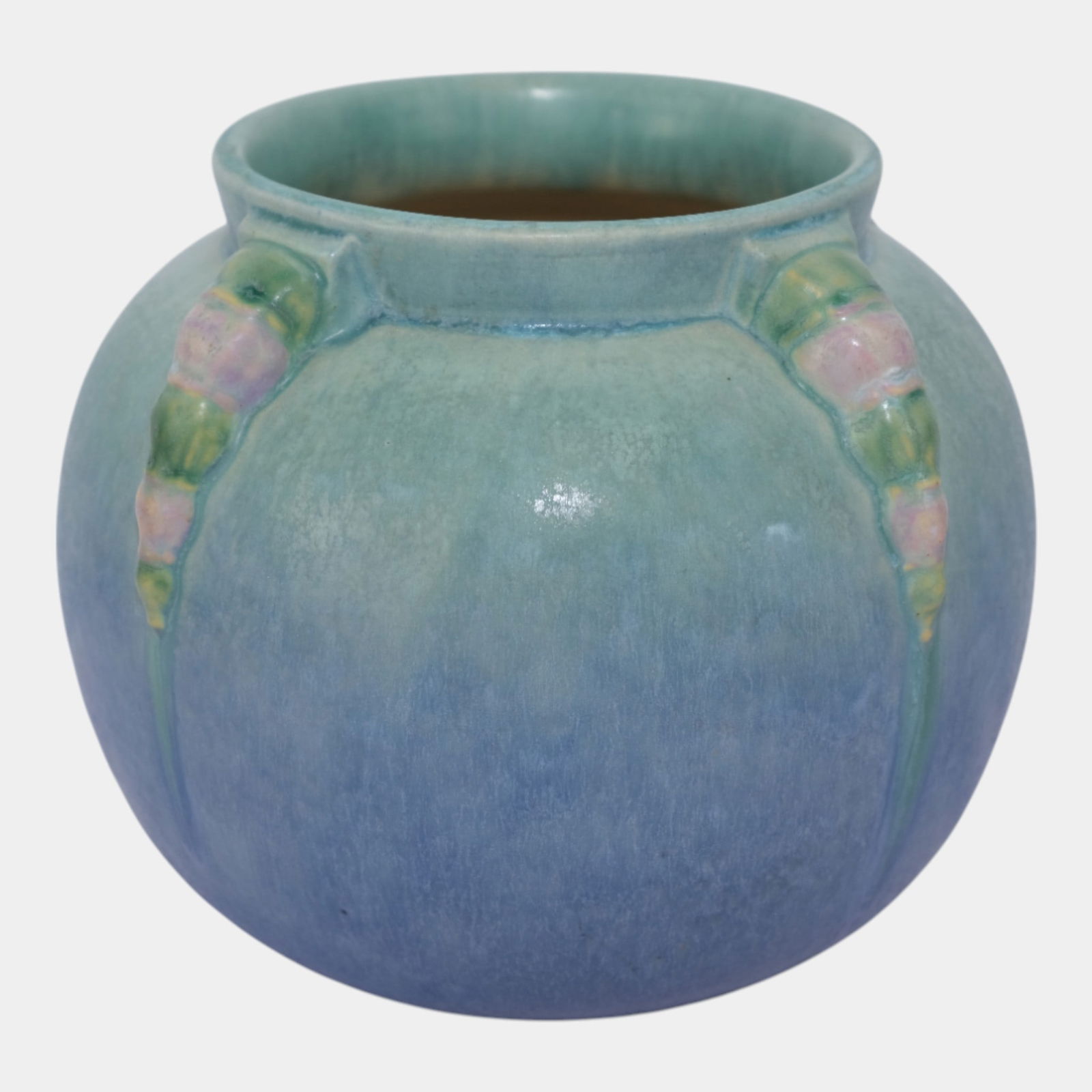 Roseville Topeo 1934 Blue Vintage Pottery Ceramic Vase 245-6 (1 of 4)