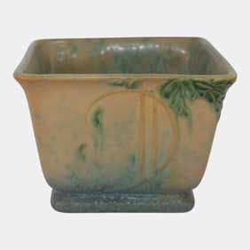 Roseville Futura 1928 Vintage Art Deco Pottery Ceramic Square Box Bowl 191-8