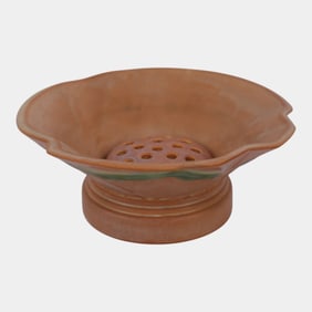 Roseville Futura 1928 Tan Art Deco Pottery Balloons Bowl and Frog 187-8