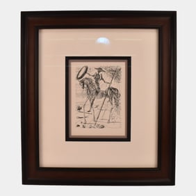 Salvador Dali (Spain, 1904-1989) "Don Quixote" Framed Etching With COA