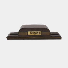 Lawson Electric Co 1940s Flip Desk Clock Model 490 Art Deco Design By Kem Weber