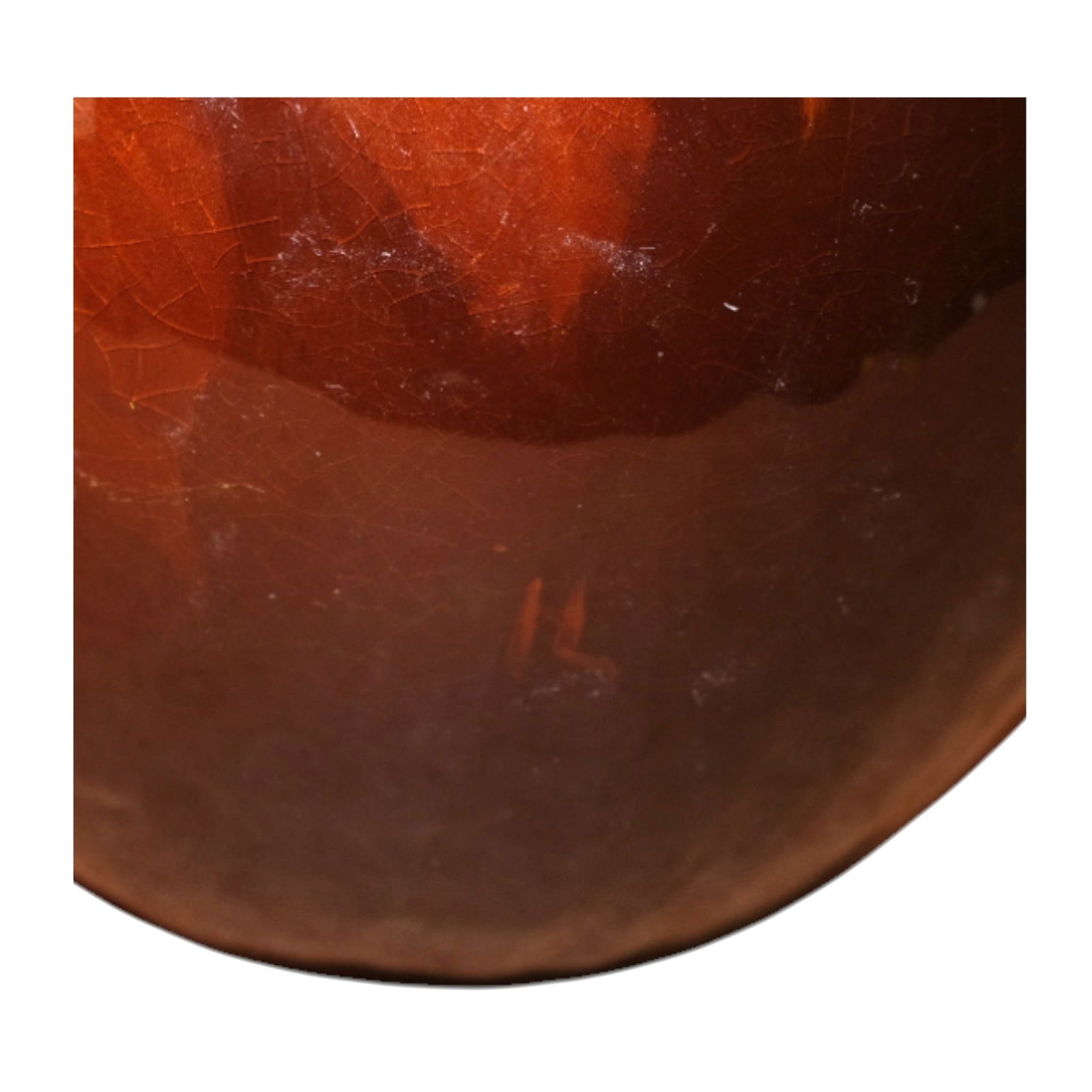 Owens Utopian Early 1900s Hand Painted Peaches Ceramic Bulbous Bottle Vase - 4