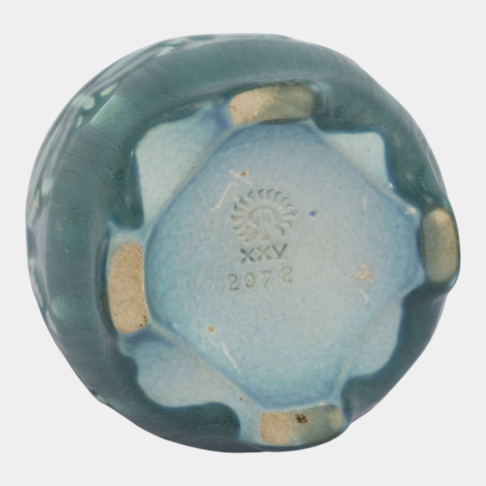 Rookwood 1925 Vintage Arts And Crafts Pottery Green Butterfly Ceramic Vase 2072 - 6