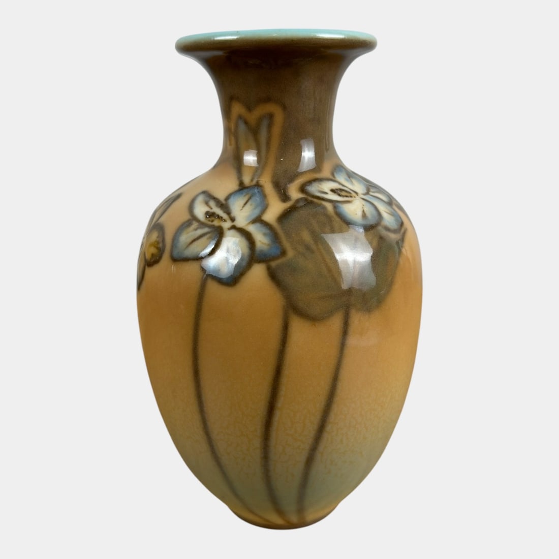 Rookwood Pottery 1934 Arts And Crafts Jeweled Porcelain Vase Shirayamadani - 3