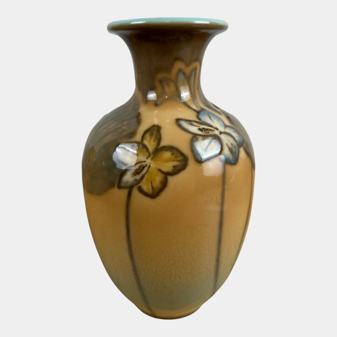 Rookwood Pottery 1934 Arts And Crafts Jeweled Porcelain Vase Shirayamadani - 4