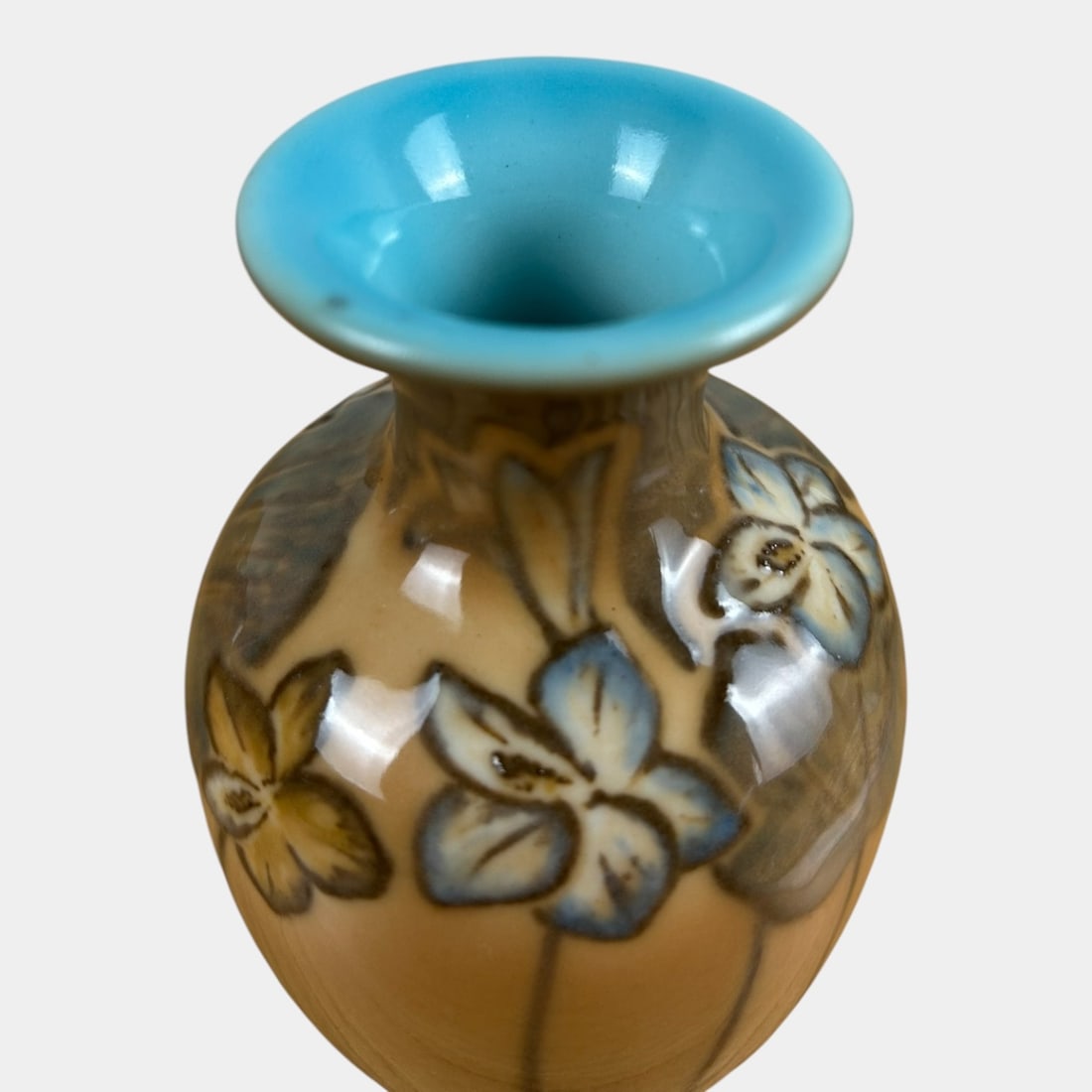 Rookwood Pottery 1934 Arts And Crafts Jeweled Porcelain Vase Shirayamadani - 5