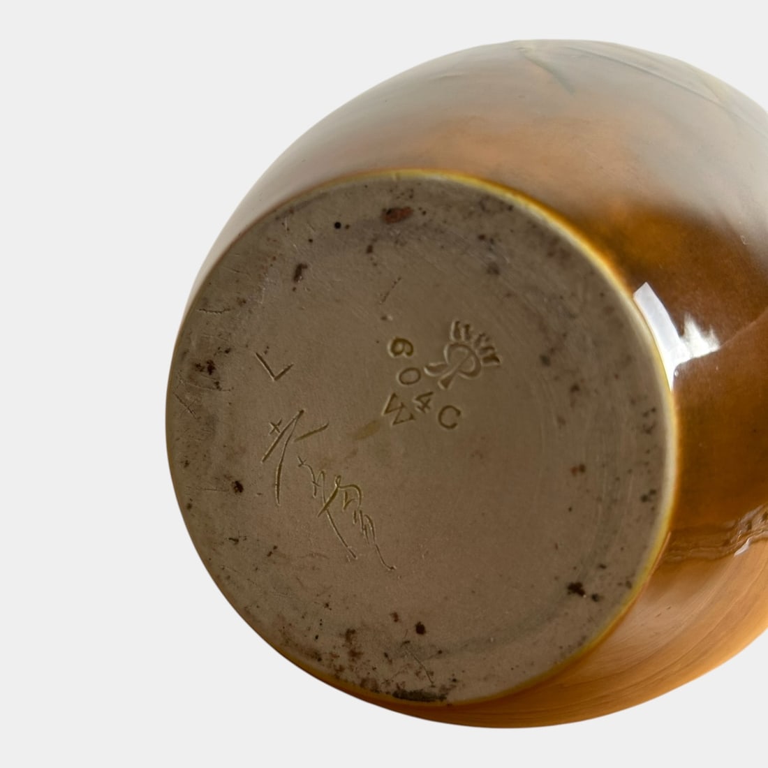 Rookwood Pottery 1891 Standard Glaze Blue Iris Handled Vase 604C Shirayamadani - 6