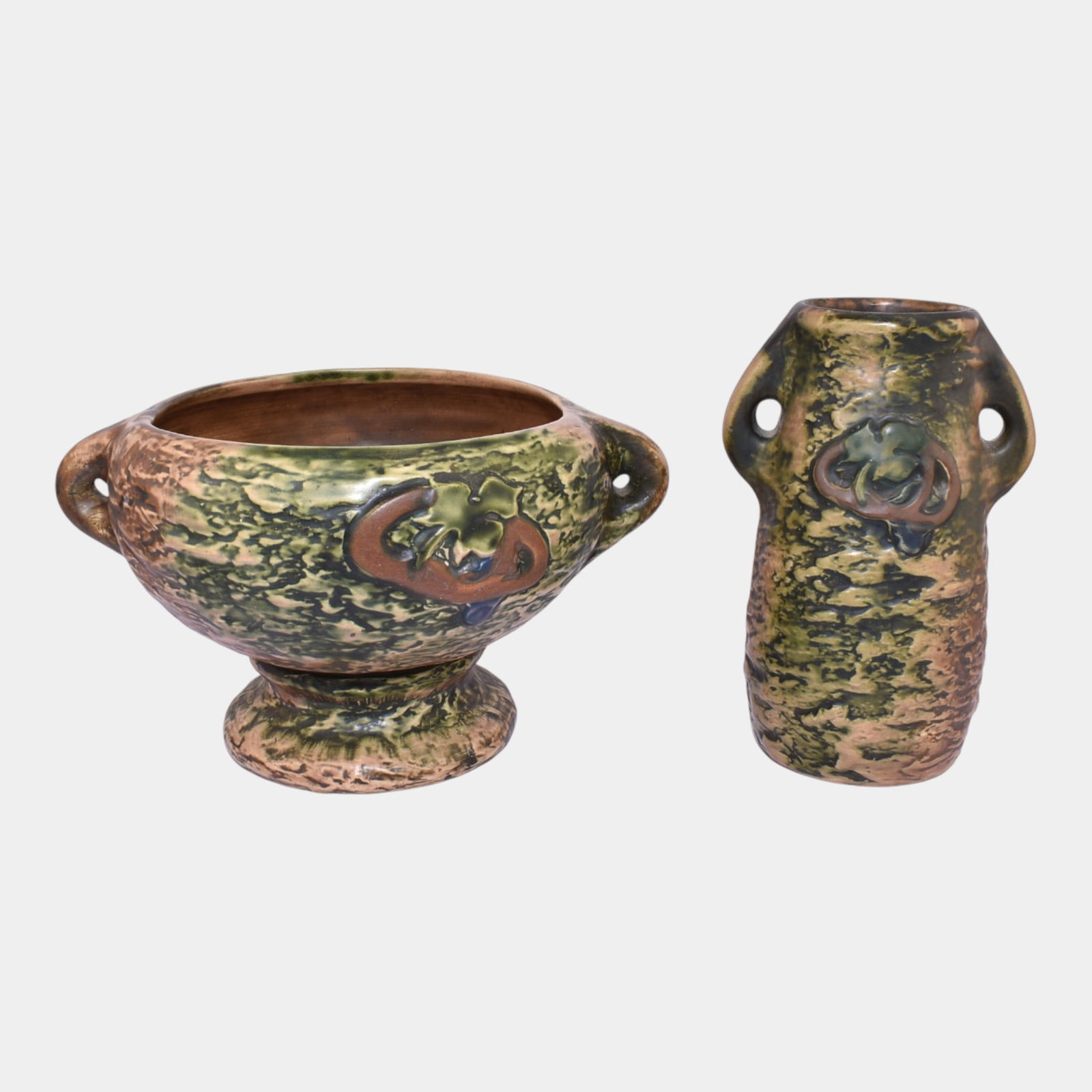 Roseville Imperial I Brown 1921 Vintage Art Pottery Ceramic Vases (1 of 3)