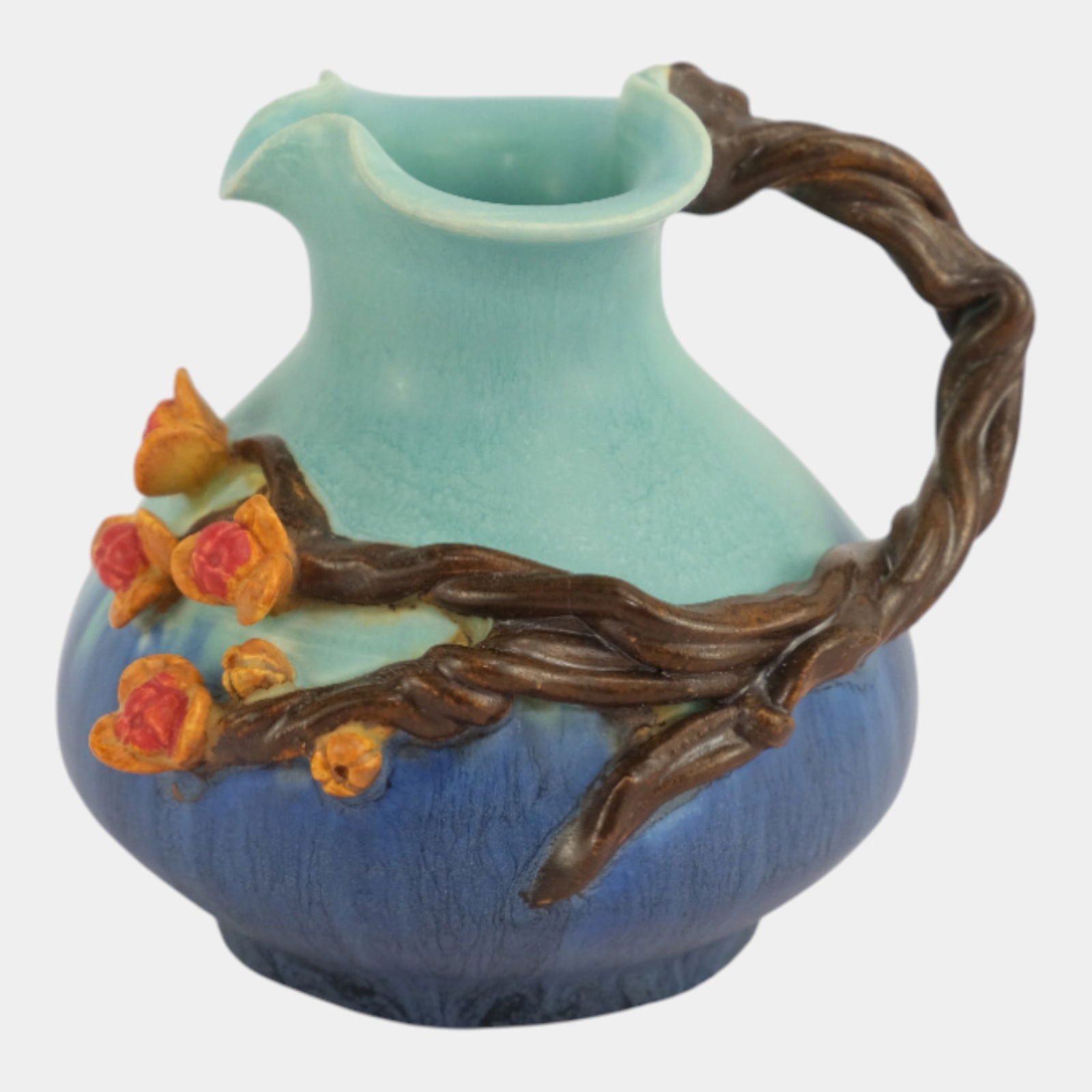Ephraim Faience 2020 Reserve Edition Miniature Green Blue Bittersweet Pitcher (1 of 3)