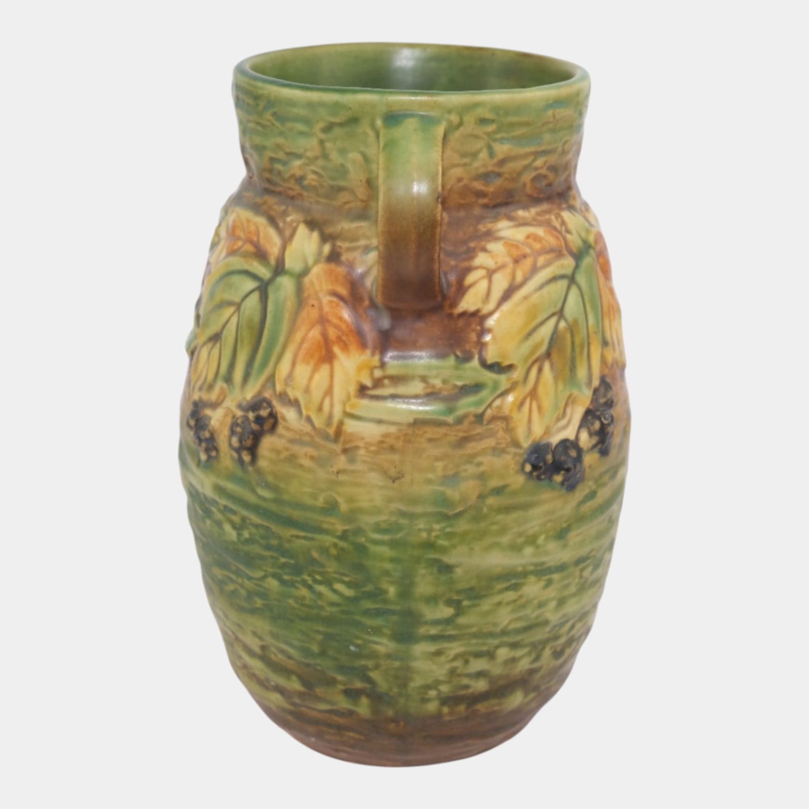 Roseville Blackberry 1932 Vintage Art Pottery Ceramic Flower Vase 576-8 - 2