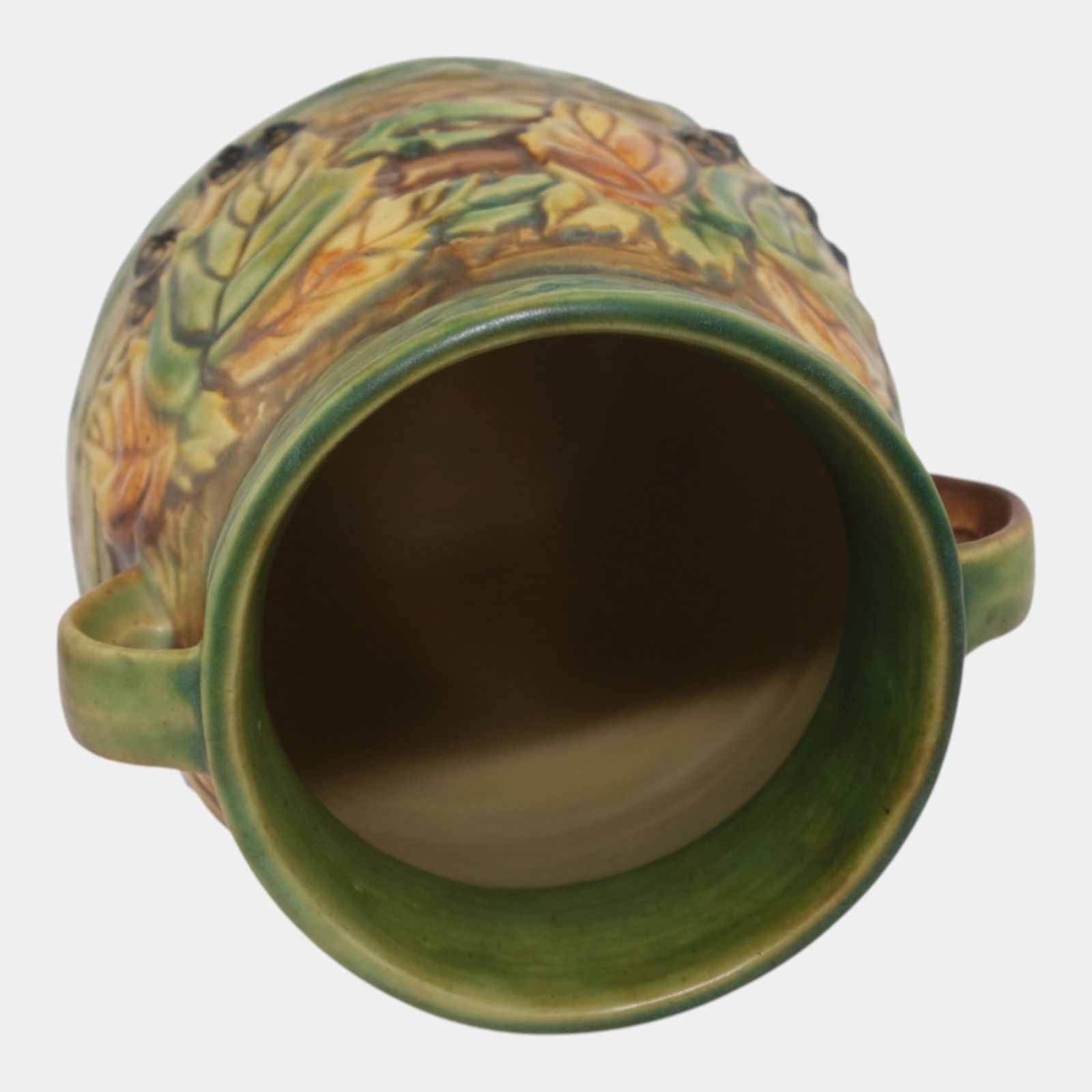 Roseville Blackberry 1932 Vintage Art Pottery Ceramic Flower Vase 576-8 - 5