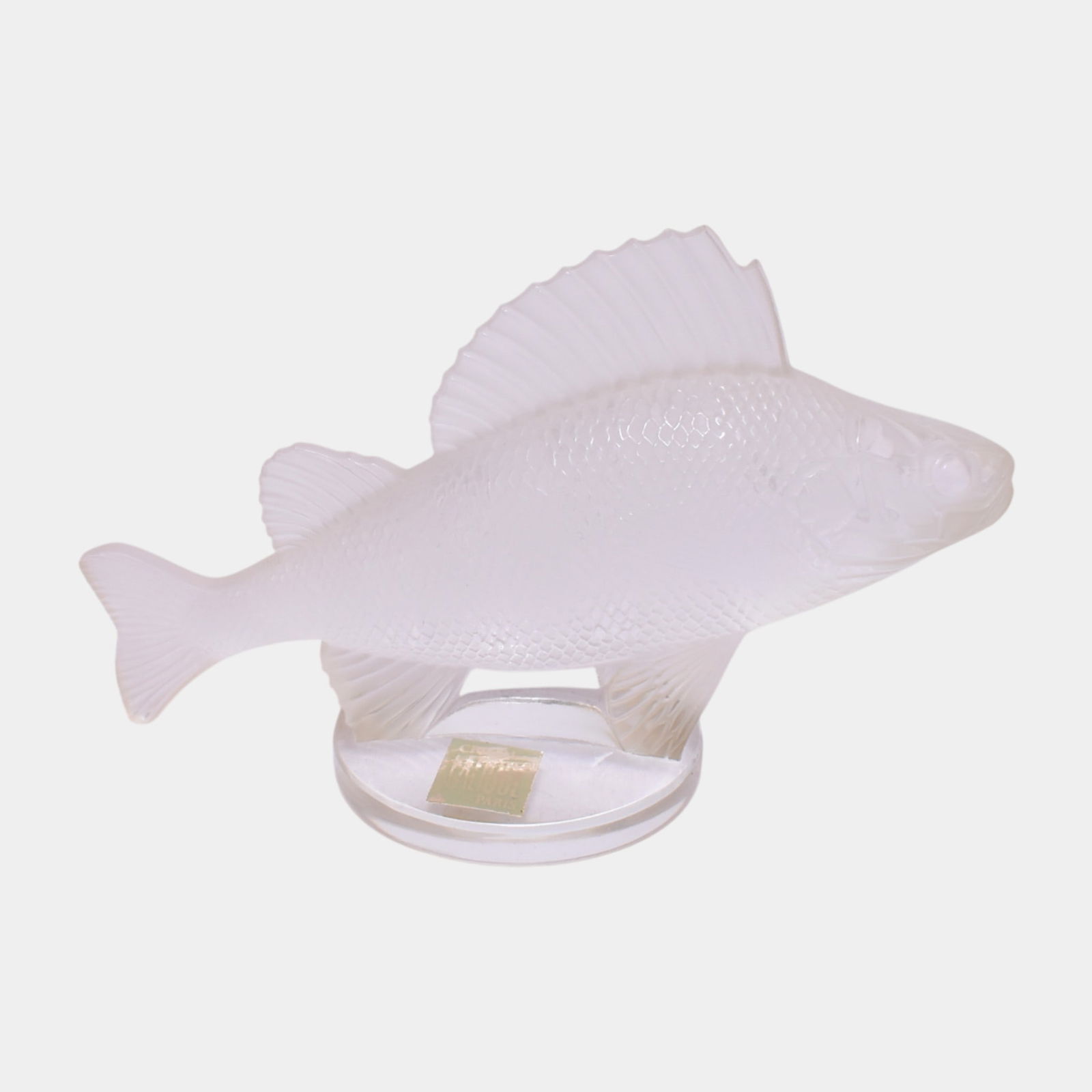 Lalique French Frosted Clear Crystal Fish Figural Paperweight (1 of 3)