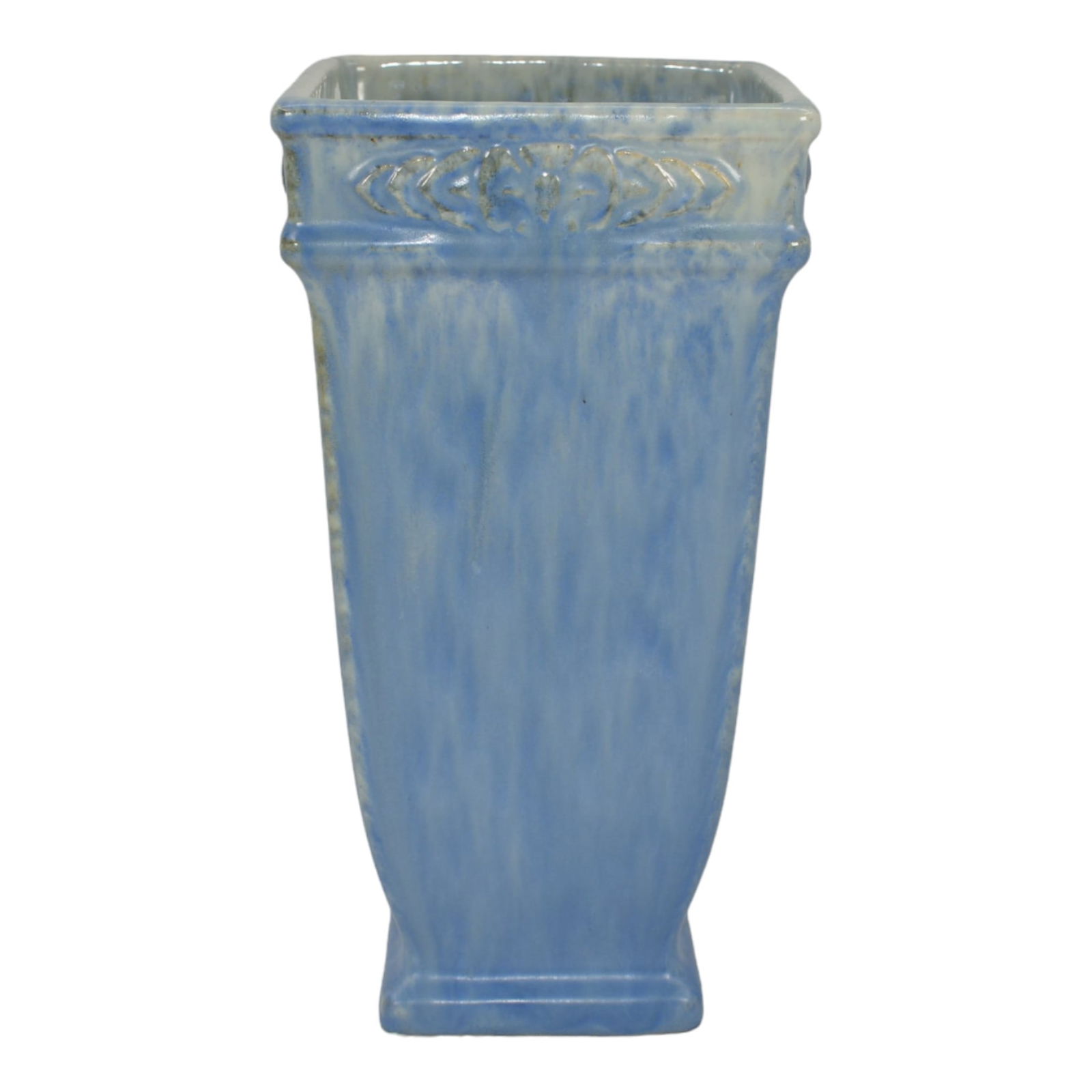 Roseville Tourmaline Blue 1933 Vintage Art Deco Pottery Ceramic Vase 612-7: Roseville Tourmaline Blue 1933 Vintage Art Deco Pottery Ceramic Vase 612-7 Hard to find and attractive art deco vase with great color. Excellent original condition. No chips, cracks, damage or repair