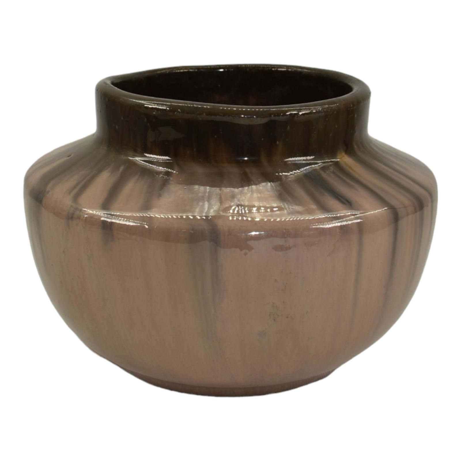 Fulper Prang 1913-17 Arts And Crafts Pottery Cats Eye Flambe Brown Ceramic Vase (1 of 6)