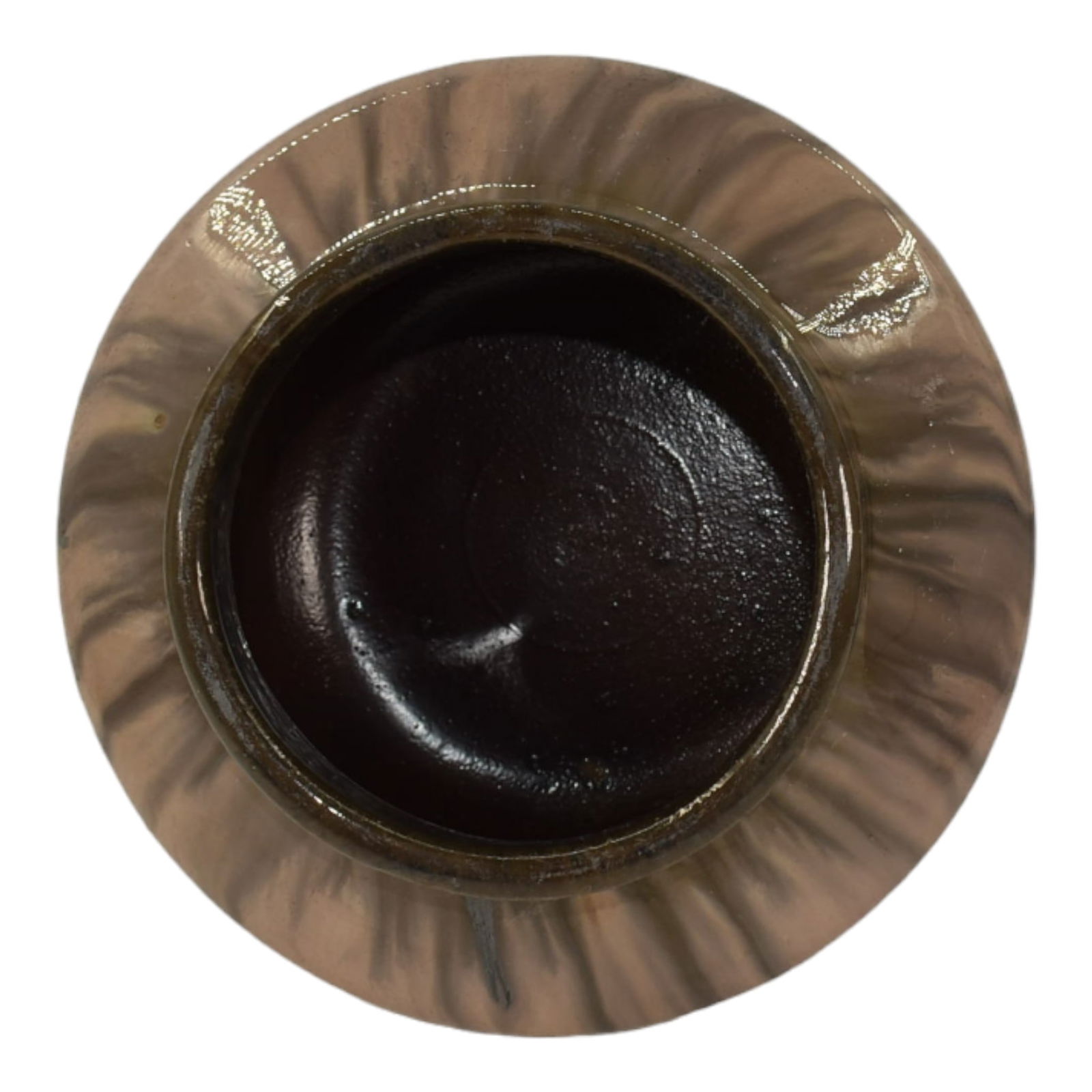 Fulper Prang 1913-17 Arts And Crafts Pottery Cats Eye Flambe Brown Ceramic Vase - 5