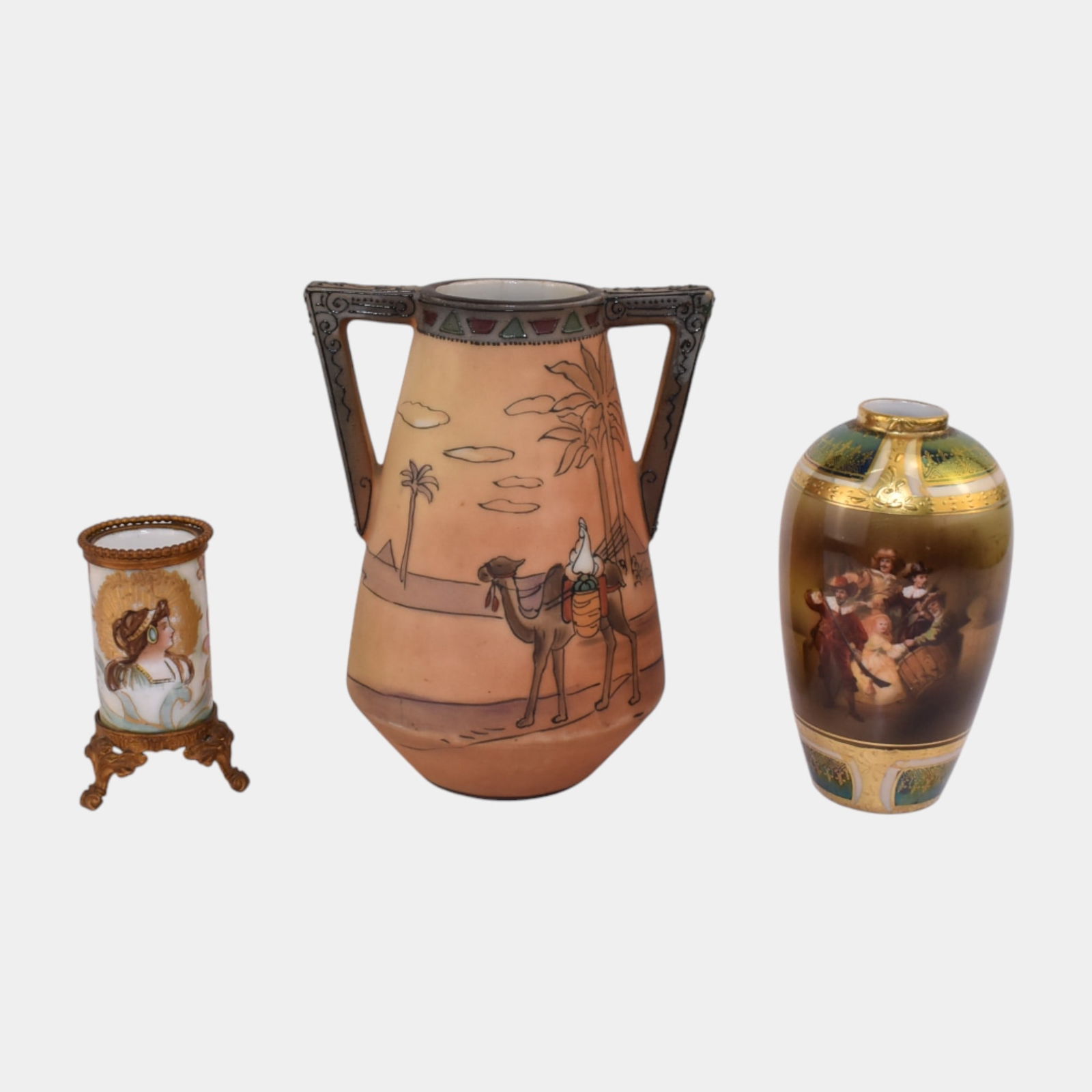 French Sevres Porcelain Vase Morimura Brothers Egyptian Vase Rembrandt Vase (1 of 3)