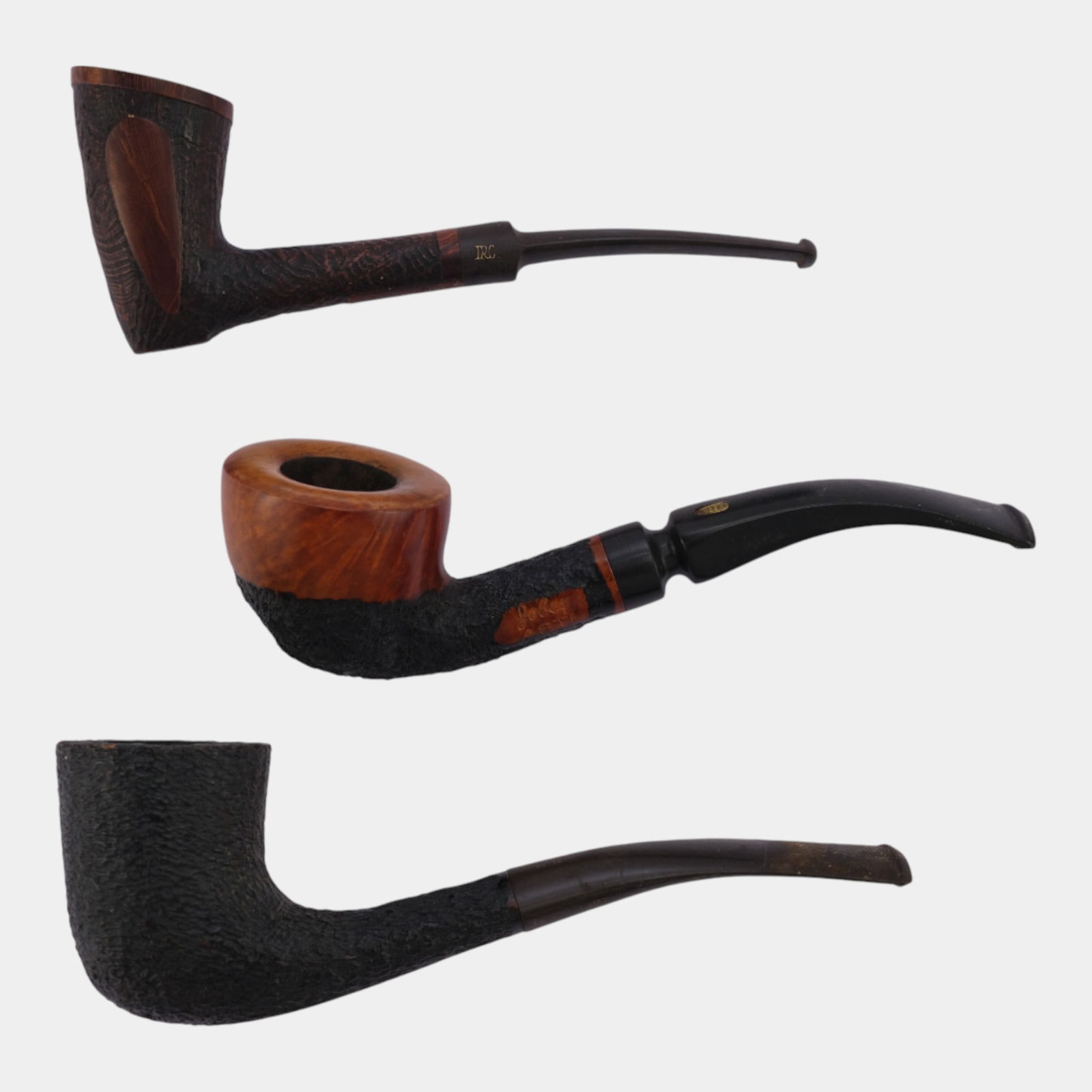 Iwan Reis Danish 353, Jobey ASTI 970, Other Carved Wooden Tobacco Smoking Pipes (1 of 7)
