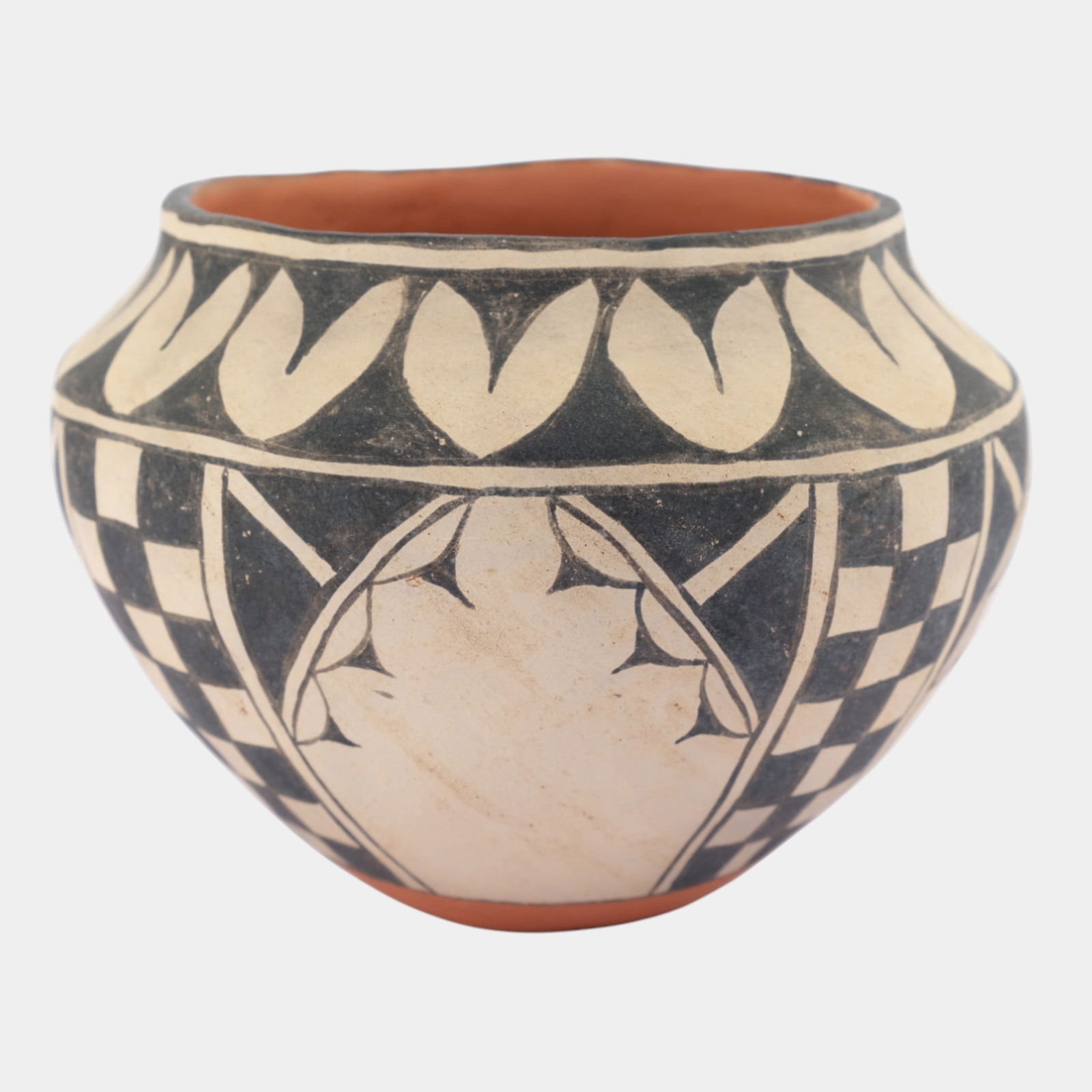 Seferina Ortiz (1931-2007) Cochiti Pueblo Black Geometric Art Pottery Jar Vessel - 2