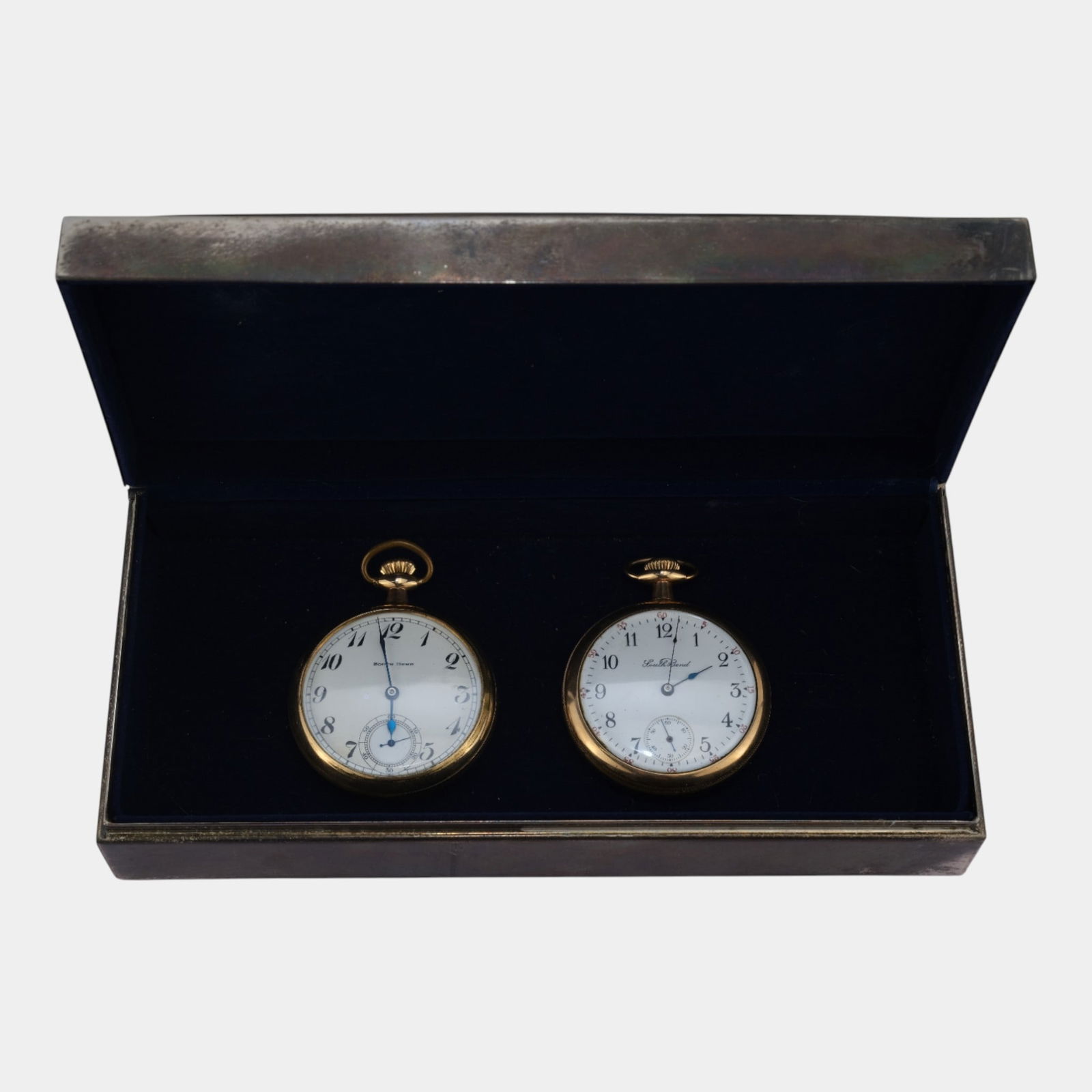 South Bend Watch Co. Gold Filled Case Pocket Watches With Ornate Storage Box (1 of 5)
