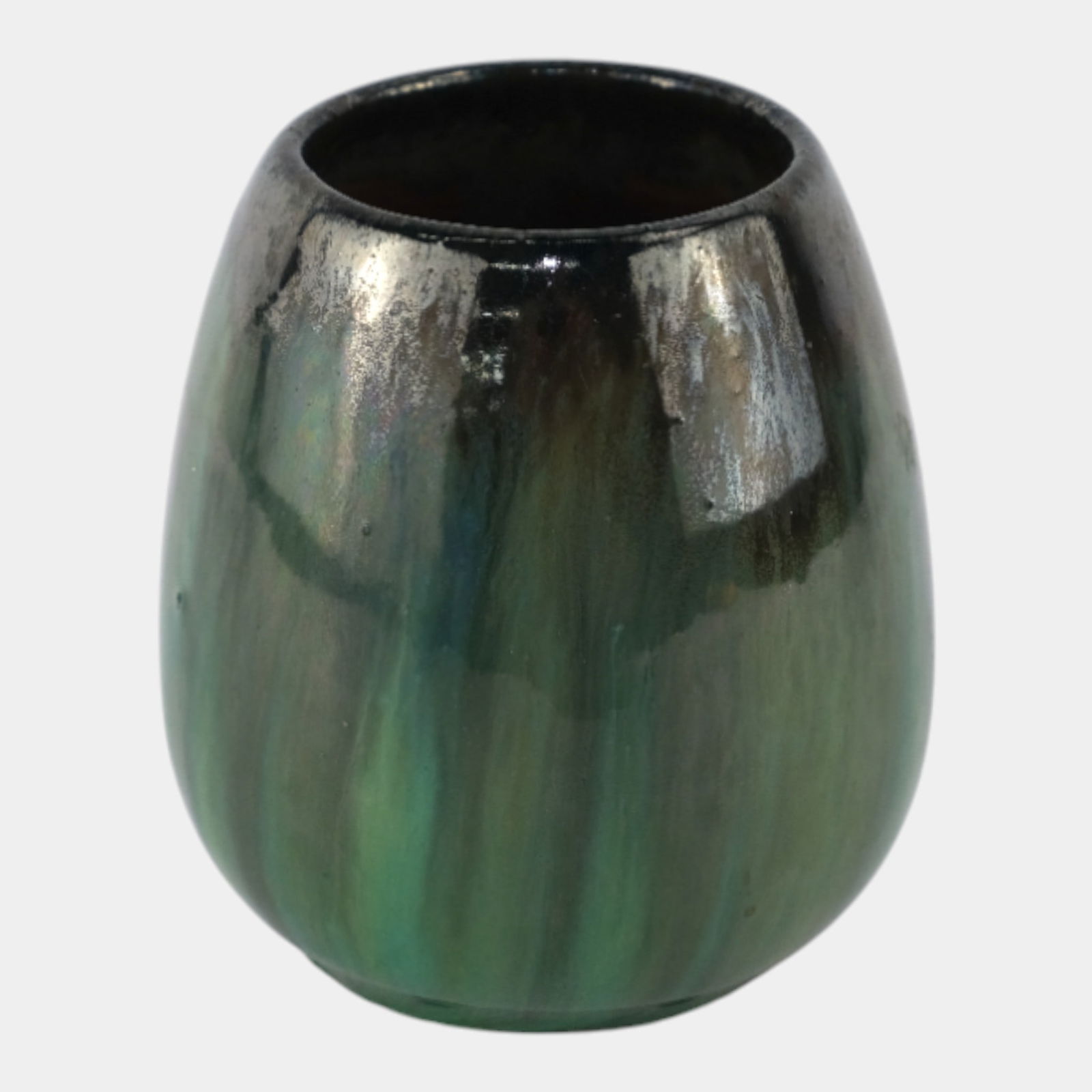 Fulper 1920s Vintage Arts And Crafts Pottery Green Flambe Ceramic Vase 011 (1 of 6)