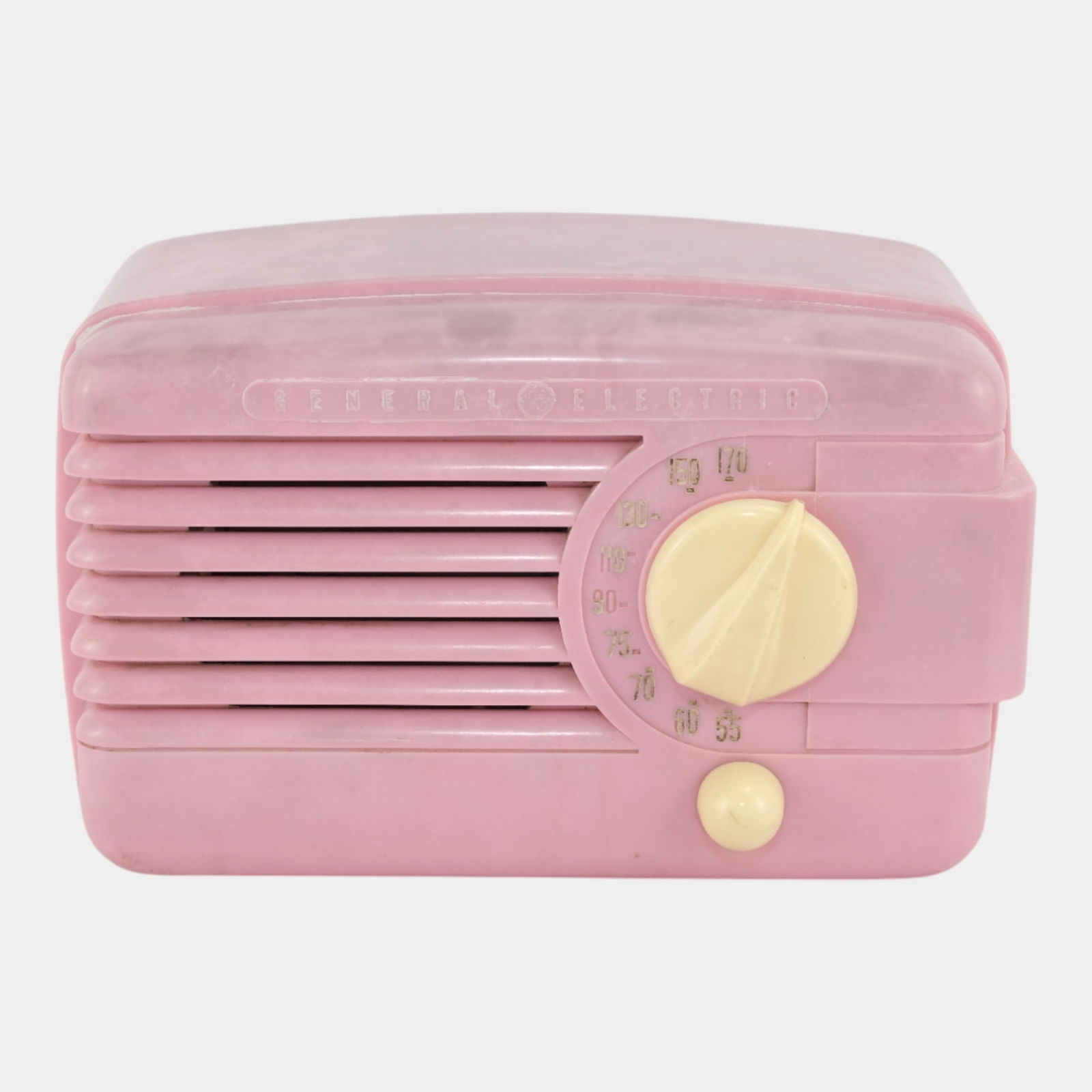 General Electric Canada C751 Plaskon Orchid Case Cream Knobbed Tube Radio (1 of 6)