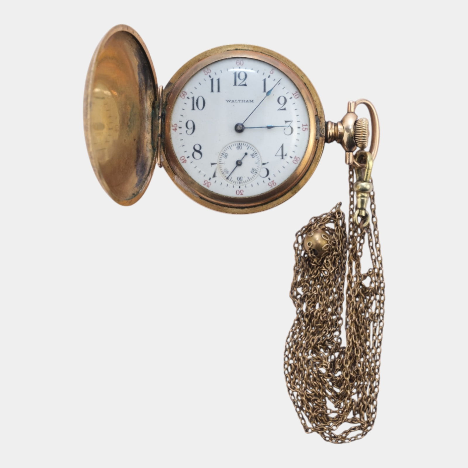 Waltham Watch Co. 14K Gold Floral Engraved Case Lady Waltham Pocket Watch (1 of 7)