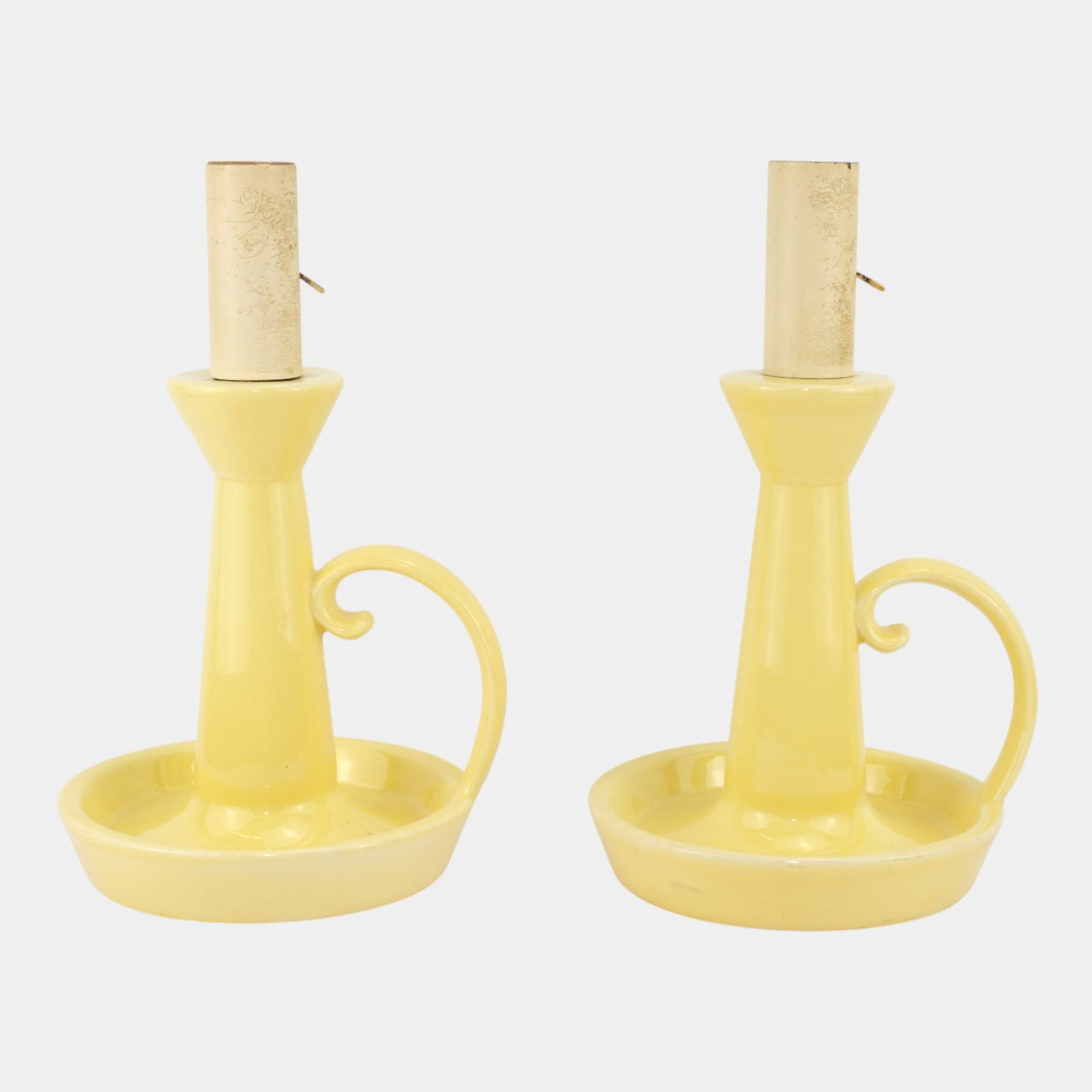 Cowan Art Pottery Candlestick Electric Table Lamp With Original Slider Switches (1 of 6)