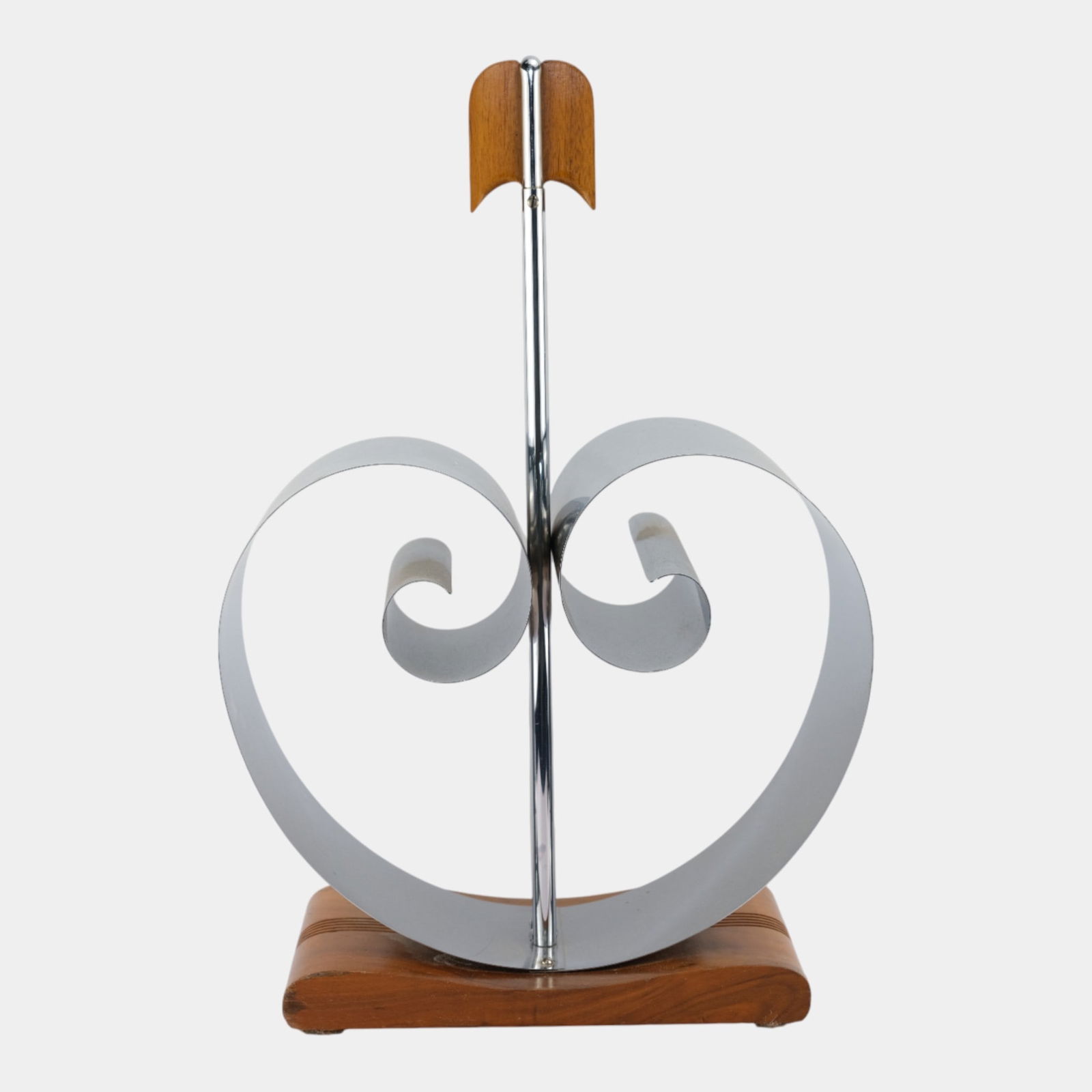 Fred Farr 1930s Revere Chrome And Wood Modernist Handled Magazine Rack Holder (1 of 7)