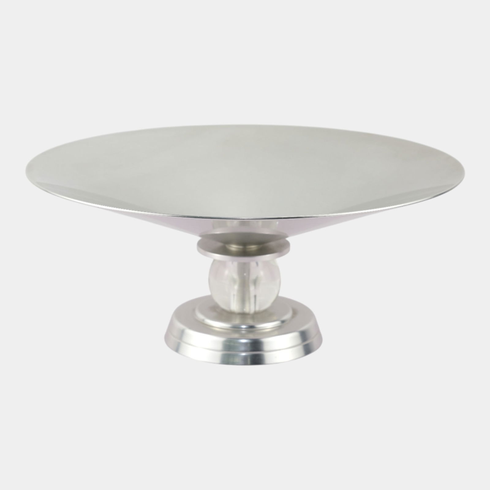 Lurelle Guild For Kensington 1934 Art Deco "Stratford" Aluminum & Glass Ball Compote (1 of 7)