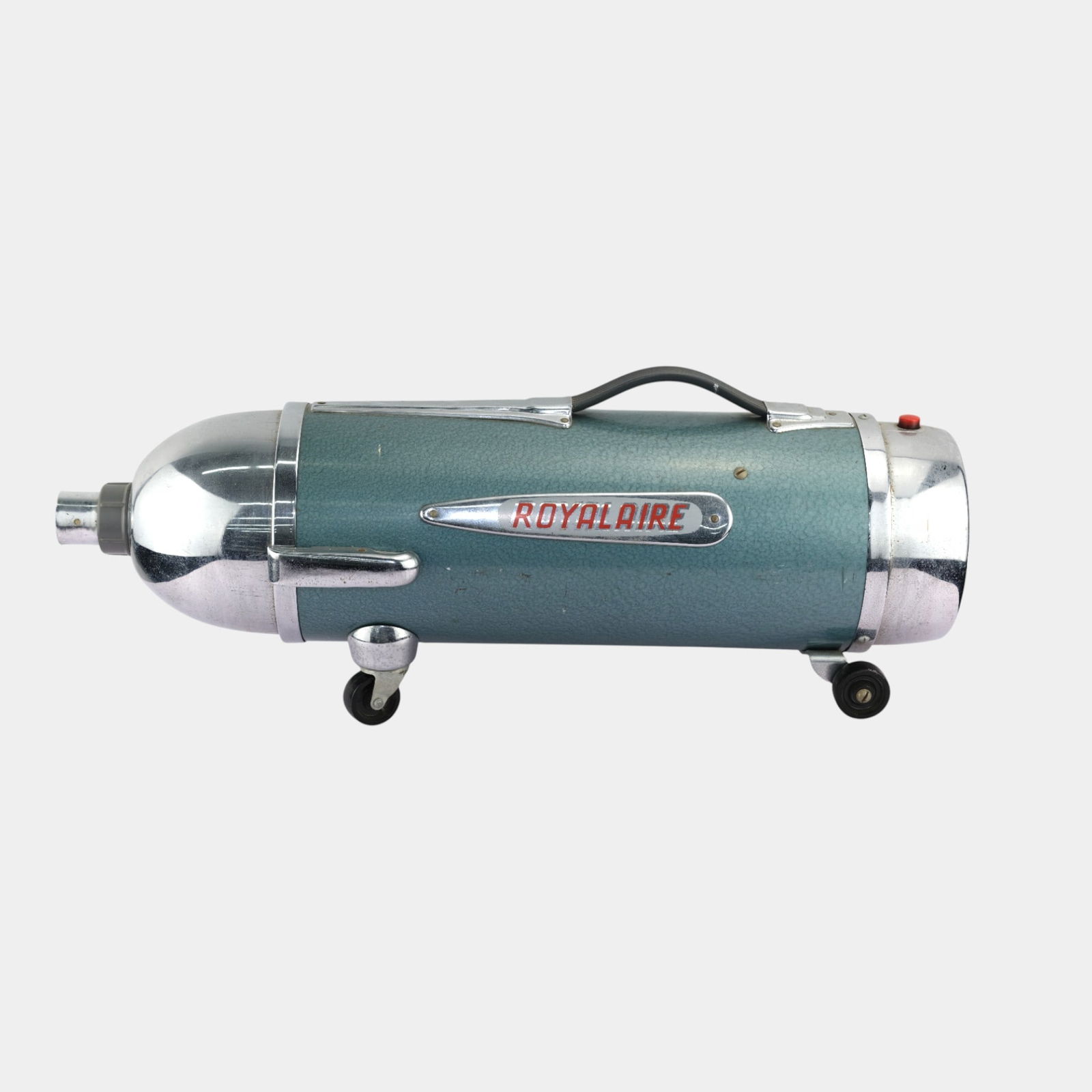 Royalaire Rocket 1940s Rocket Age Hammered Blue Finish Cannister Vacuum Cleaner (1 of 7)
