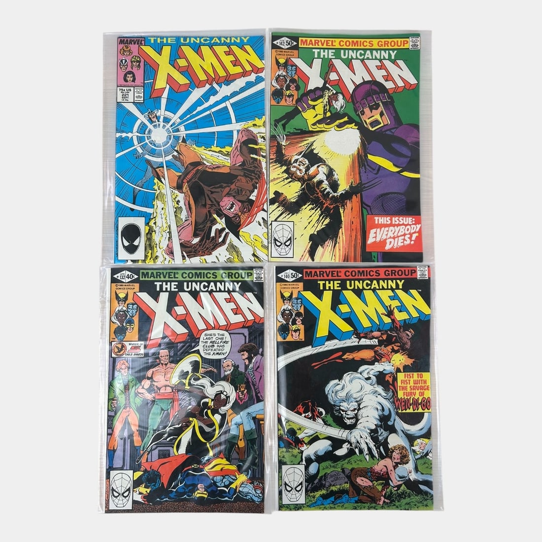 The Uncanny X-Men Four High Grade Key Comic Book Issues Marvel Comics (1 of 2)