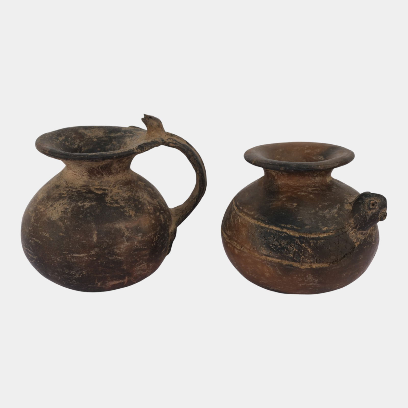 Primitive Ceremonial Ceramic "Blackware" Figural Lizard And Turtle Effigy Vessels (1 of 5)