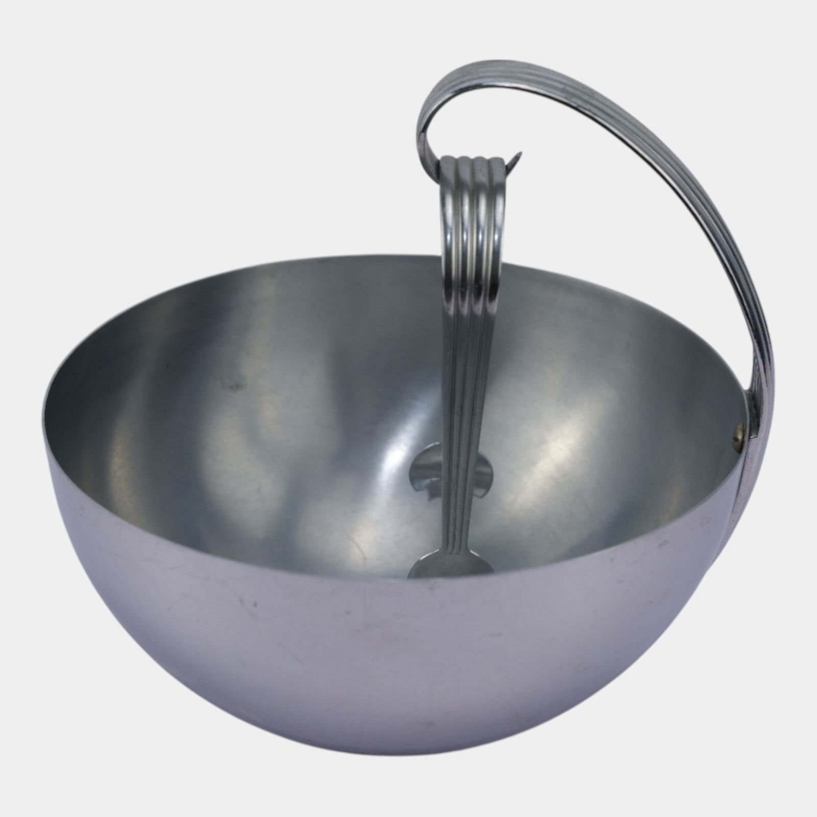 Russel Wright For Chase Art Deco Chrome "Antarctic" Ice Bowl And Tongs (1 of 7)