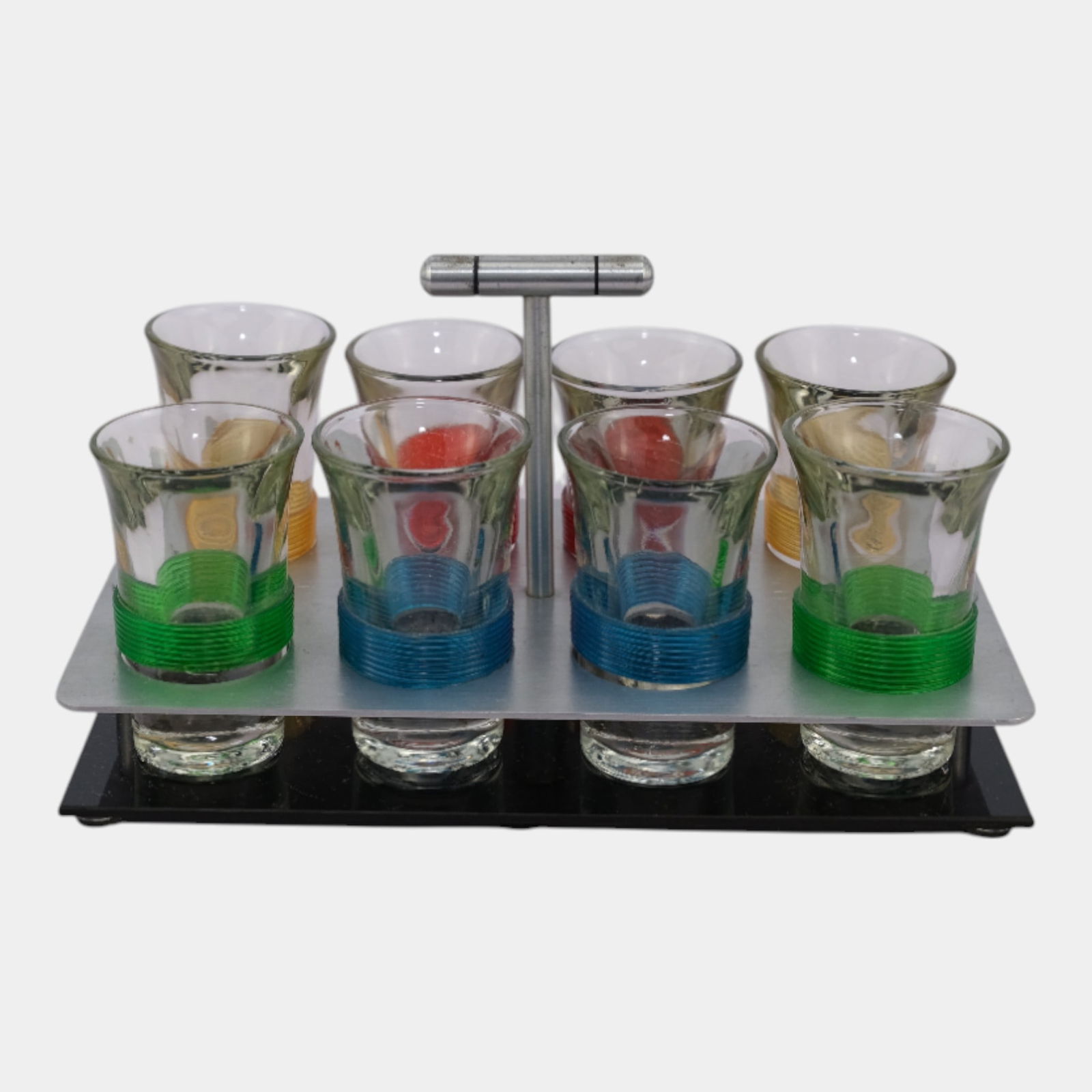 Frantz Industries Aero Art Machine Age Cocktail Barware Shot Glass Holder Set (1 of 6)