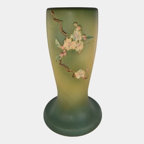 Roseville Apple Blossom Green 1949 Pedestal 305-8