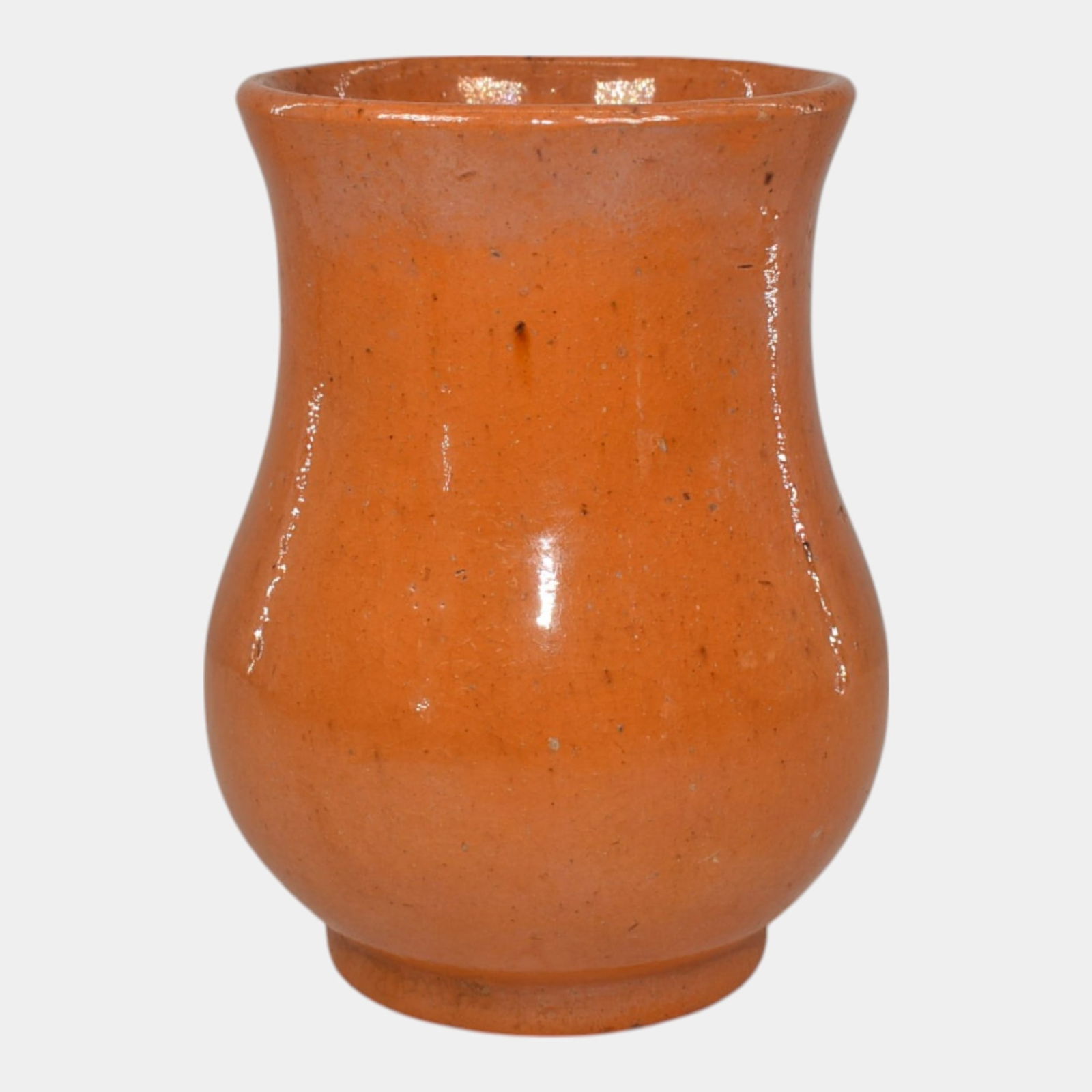 Jugtown North Carolina Pottery Vintage Art Pottery Orange Ceramic Vase (1 of 7)