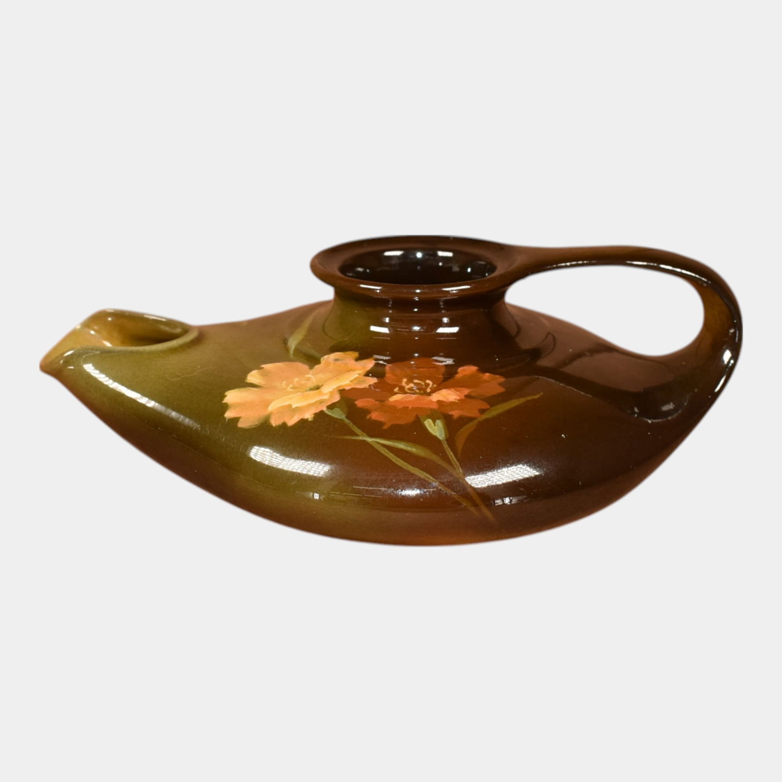 Weller Lonhuda Pottery Standard Glaze Floral Jug 346 (1 of 7)