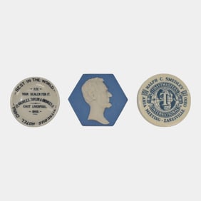 The Mosaic Tile Co KT&K Vintage Art Pottery Blue White Tiles