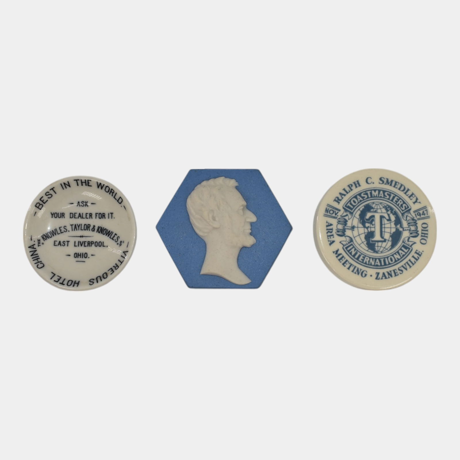 The Mosaic Tile Co KT&K Vintage Art Pottery Blue White Tiles (1 of 6)