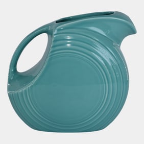 Fiestaware Vintage Art Pottery Teal Ceramic Pitcher