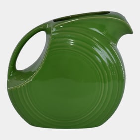 Fiestaware Vintage Art Pottery Green Ceramic Pitcher
